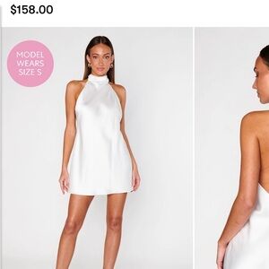 Show Me Your MuMu White Halter Mini Dress